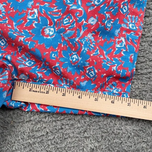Chubbies Shorts Mens Medium Red Blue Golf Floral 7" Elastic Casual Fun Made USA - Picture 7 of 11